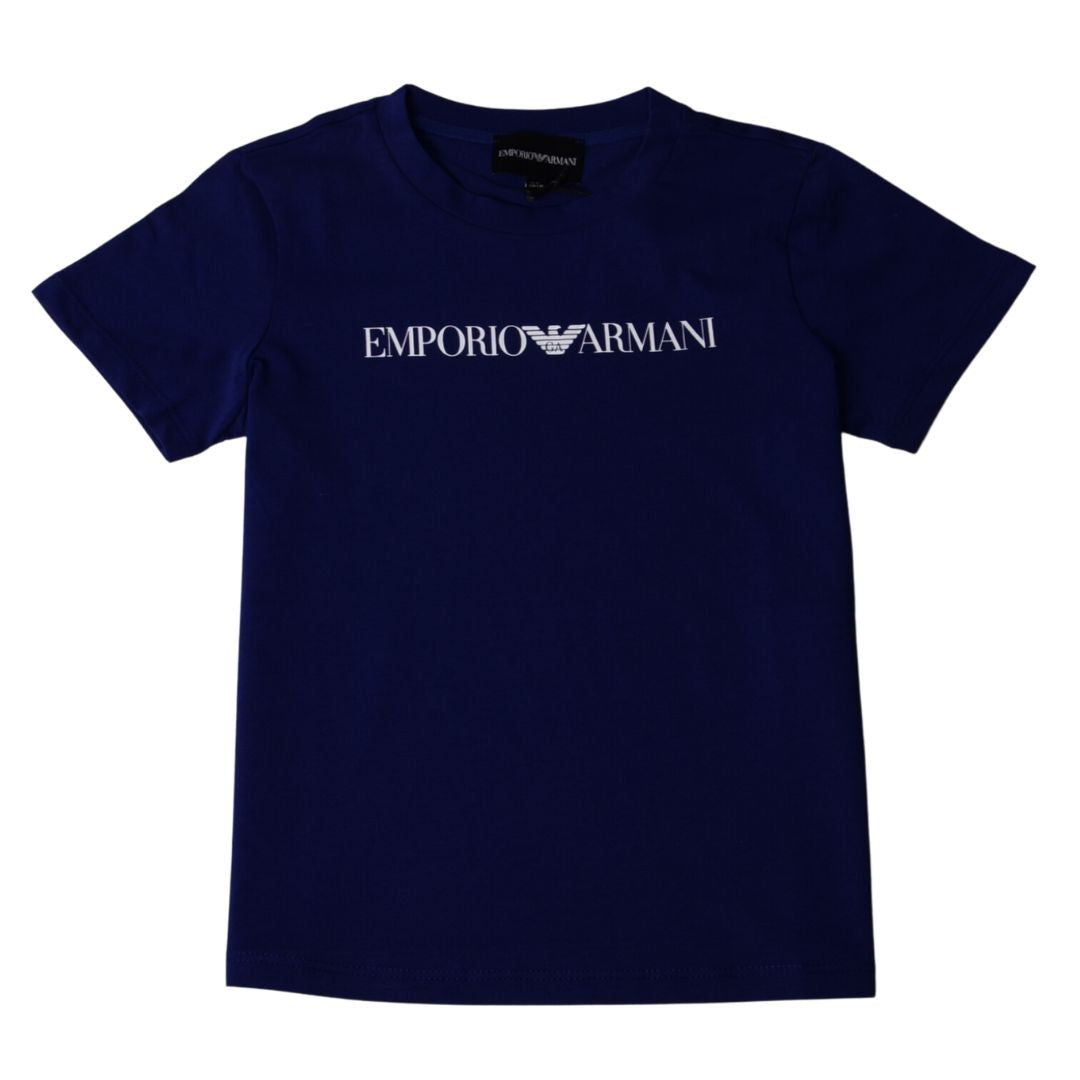 Emporio Armani Blue Logo T Shirt Village Kids