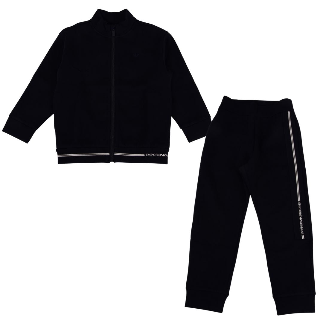 Emporio Armani Navy Taped Logo Smart Tracksuit Village Kids