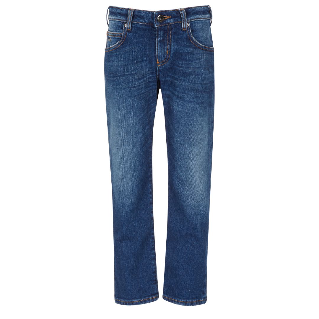 Blue Armani newest Junior Jeans w/ Gold Stitch