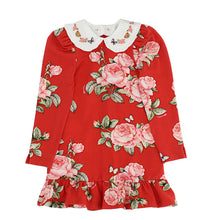 Load image into Gallery viewer, Girls Red Roses Dress