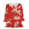 Girls Red Roses Dress