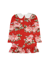 Load image into Gallery viewer, Girls Red Roses Dress