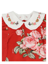 Load image into Gallery viewer, Girls Red Roses Dress