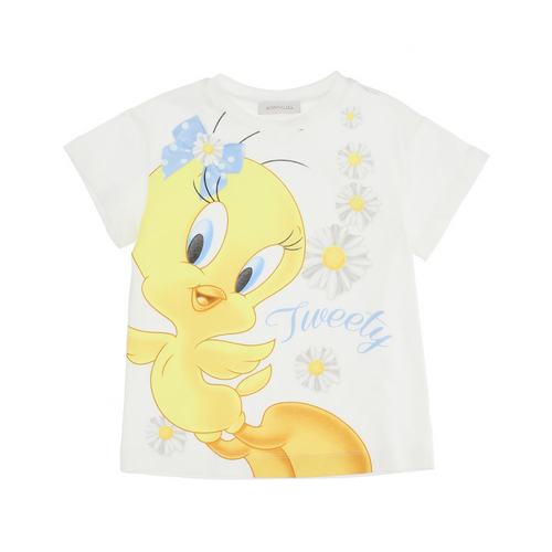 White & Blue Oversized Tweety T-Shirt