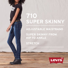 Load image into Gallery viewer, Girls Grey 710 Super Skinny Jeans