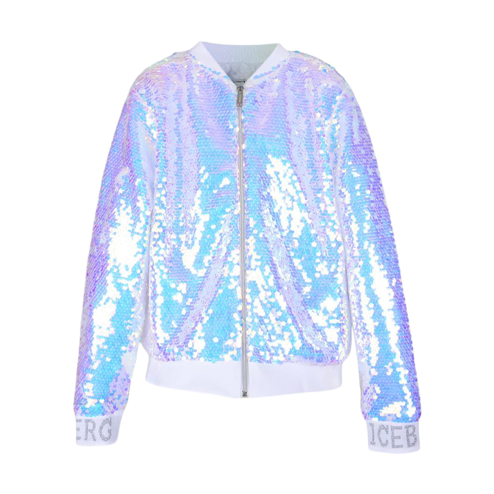 Sequin zip up online jacket