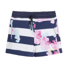 Load image into Gallery viewer, Navy Stripe Floral Shorts