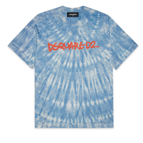 Dsquared2 Blue & White Tie Dye T-shirt