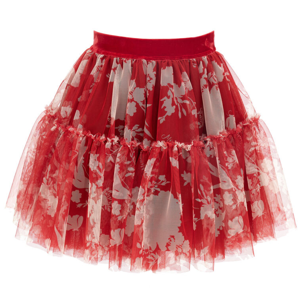 Pink red tulle skirt best sale