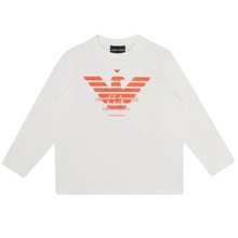 Load image into Gallery viewer, White and Orange Logo T-Shirt