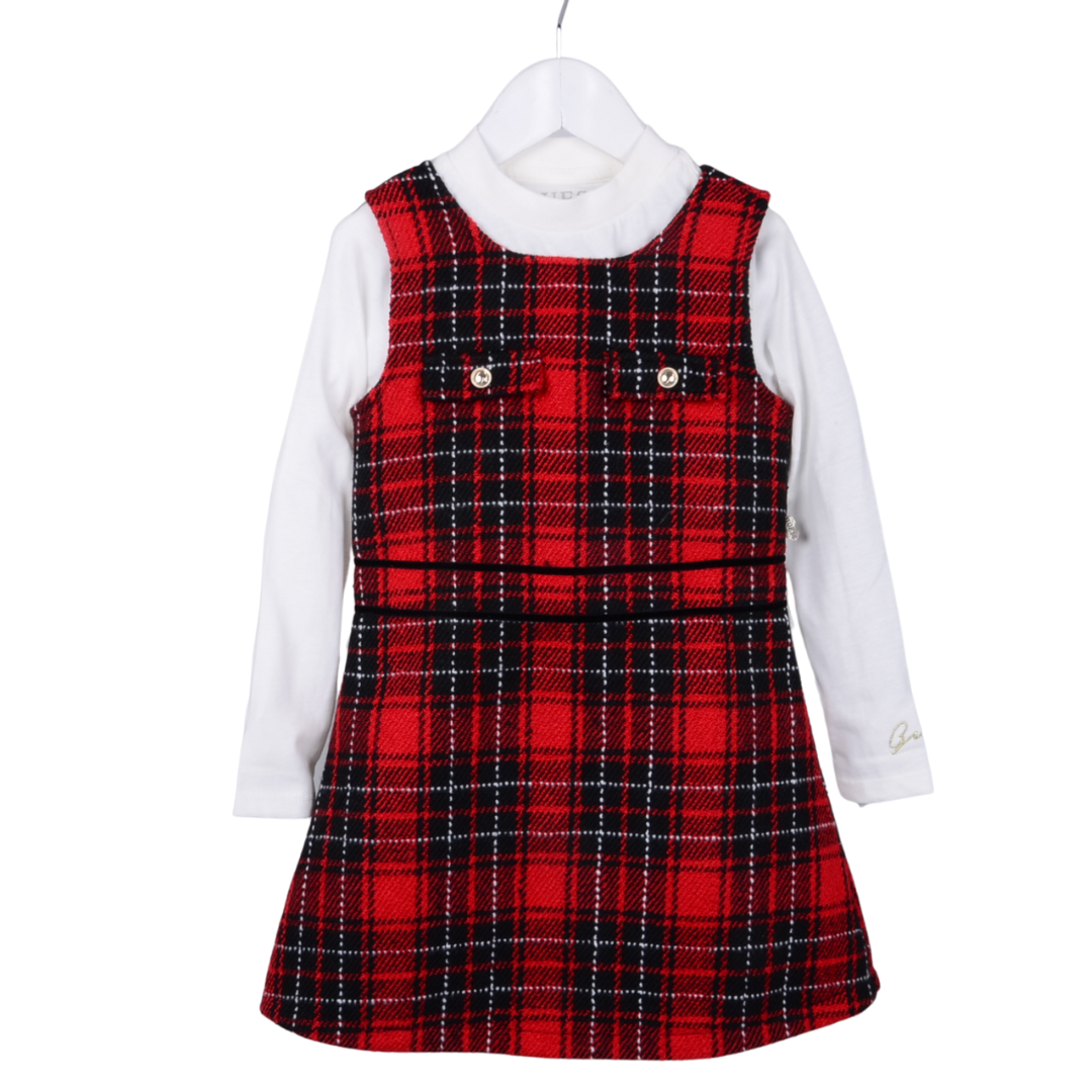 Red tartan dress kids shops