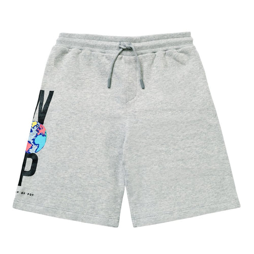 Grey Marl Printed WOP Logo Shorts