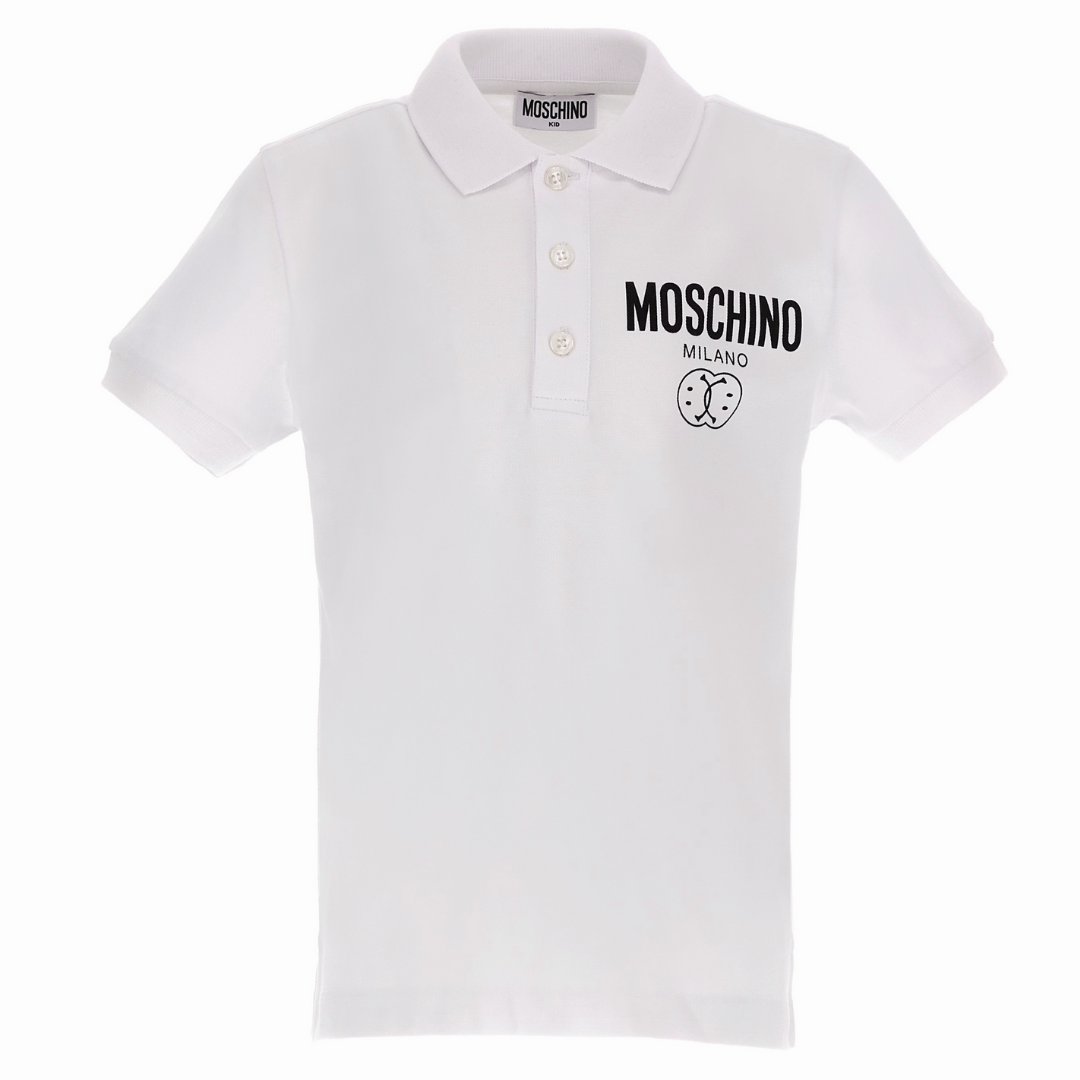 moschino white polo shirt